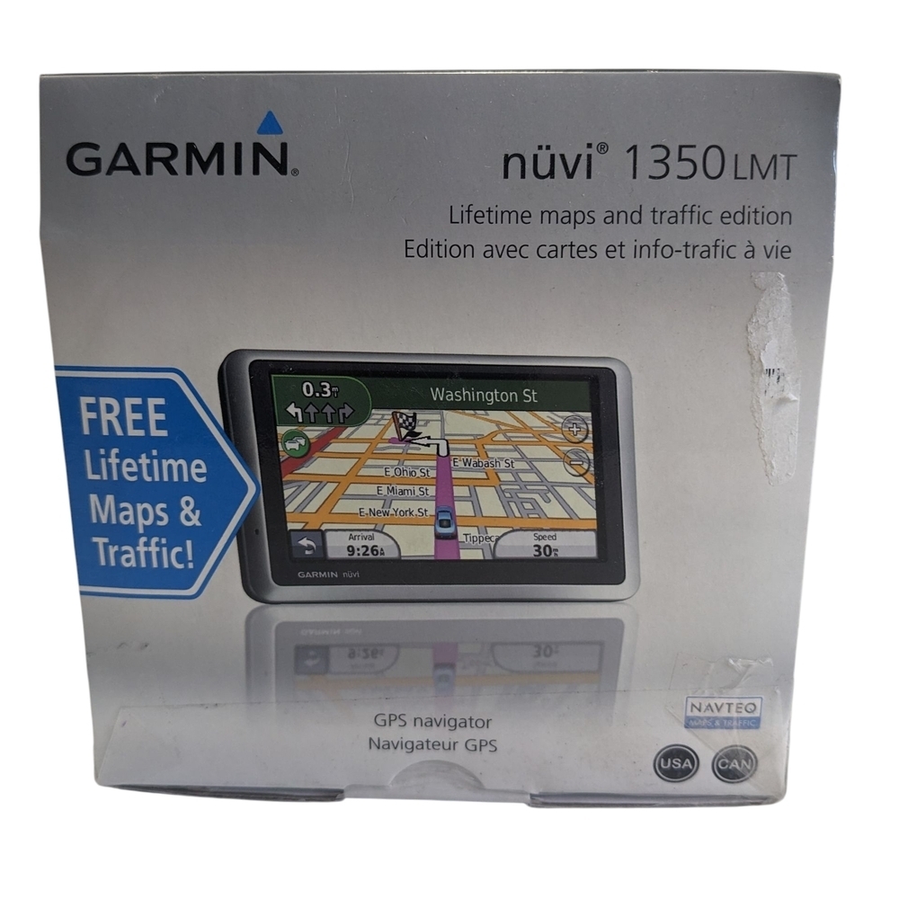 Garmin nüvi 1350LMT GPS Navigator - Black and Gray Works. Turns Off And On